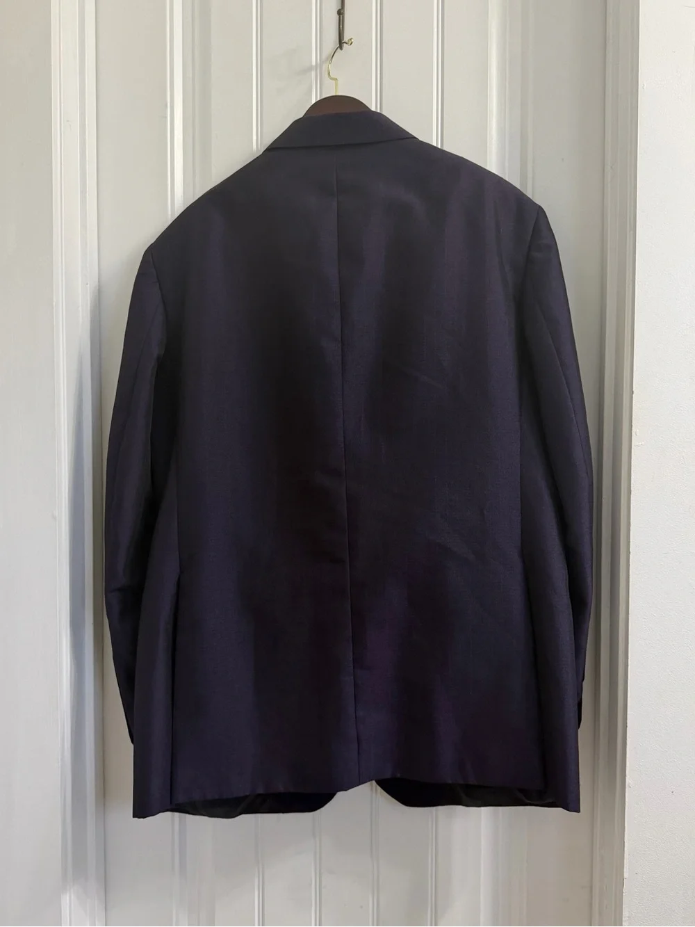 Gino Capeli Men’s Dark Purple Suit Blazer 46L Pants 41X30